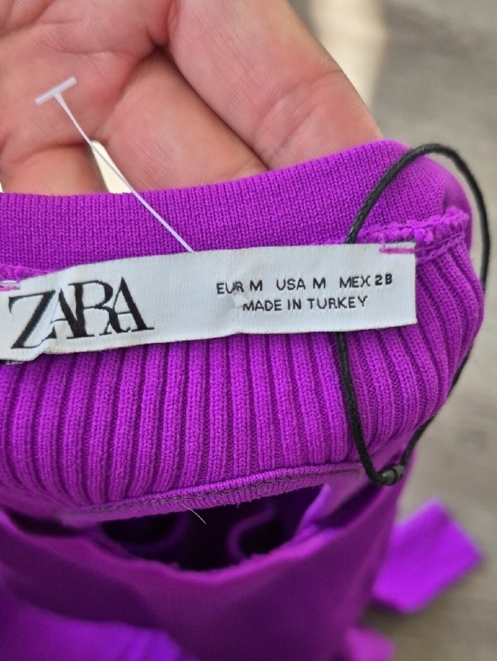 Zara Purple Long-Sleeve Mini Dress - Picture 3 of 4